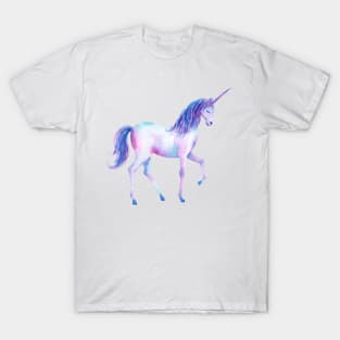 Purple Unicorn In Watercolour T-Shirt